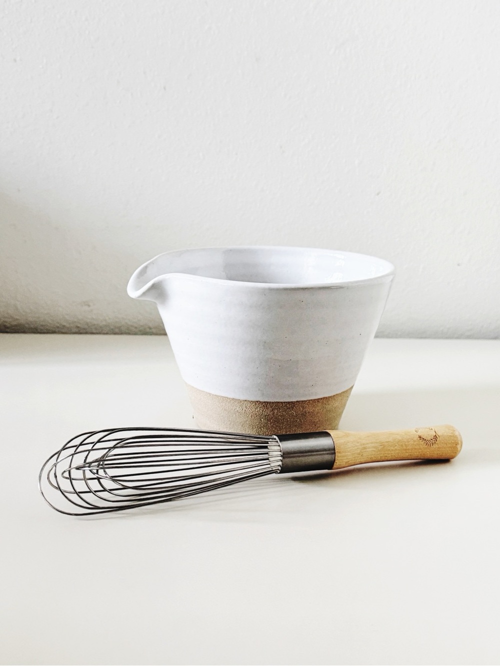 Farmhouse Pottery Silo All Purpose Ceramic Kitchen Bowl & Wire Wisk